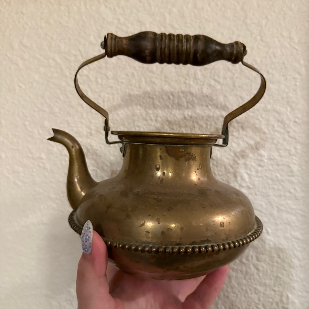 Vintage Brass Kettle Tea Pot